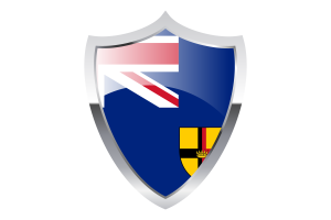 Crown Colony of Sarawak Flag with Medieval Heater Shield flag