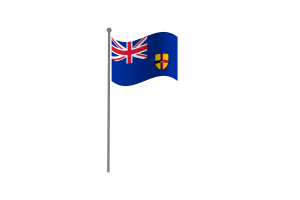 Waving Flag of Crown Colony of Sarawak flag