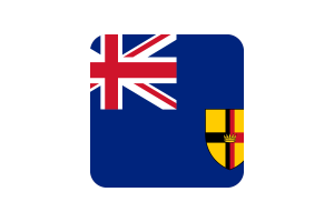 Crown Colony of Sarawak Flag Square Rounded Shape flag