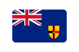 Crown Colony of Sarawak Flag Rounded Rectangle Vector Illustration flag