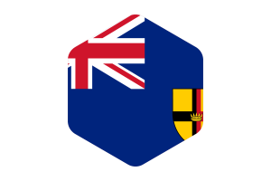 Crown Colony of Sarawak Flag Rounded Hexagon Shape flag