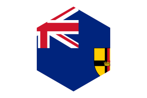 Crown Colony of Sarawak Flag Hexagon Shape flag