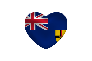 Love of Crown Colony of Sarawak Heart Shape flag