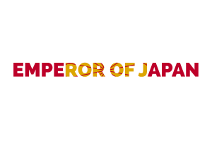 Emperor of Japan Text Art flag