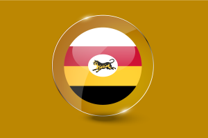 Federated Malay States Flag Glossy Round Button flag