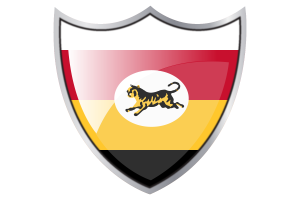 Shield with Flag of Federated Malay States flag