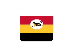 Federated Malay States Flag Square Rounded Shape flag