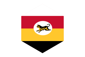 Federated Malay States Flag Hexagon Shape flag