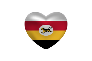 Love of Federated Malay States Heart Shape flag