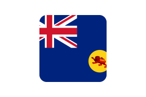 North Borneo Flag Square Rounded Shape flag