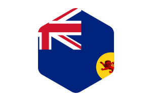 North Borneo Flag Rounded Hexagon Shape flag