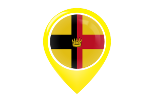 Raj of Sarawak Flag Map Pin Icon flag