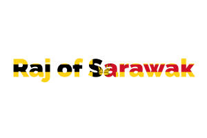Raj of Sarawak Text Art flag