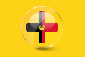 Raj of Sarawak Flag Glossy Round Button flag