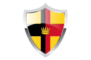 Raj of Sarawak Flag with Medieval Heater Shield flag