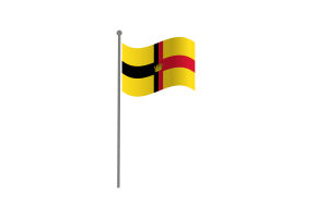 Waving Flag of Raj of Sarawak flag