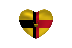 Love of Raj of Sarawak Heart Shape flag