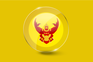 Royal Standard of Thailand Flag Glossy Round Button flag