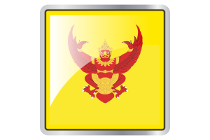 Royal Standard of Thailand Flag Square icon flag