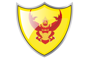 Shield with Flag of Royal Standard of Thailand flag