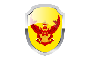 Royal Standard of Thailand Shield Logo flag