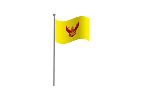 Waving Flag of Royal Standard of Thailand flag