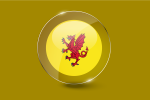 Somerset Flag Glossy Round Button flag