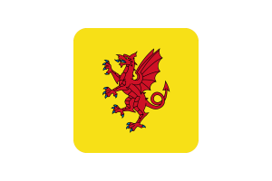 Somerset Flag Square Rounded Shape flag