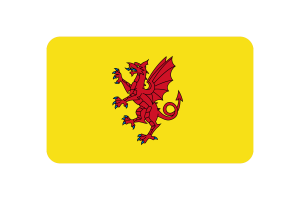 Somerset Flag Rounded Rectangle Vector Illustration flag