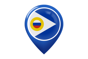 Chukotka Flag Map Pin Icon flag