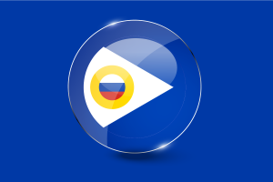 Chukotka Flag Glossy Round Button flag