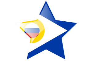 Chukotka Flag Star Icon flag