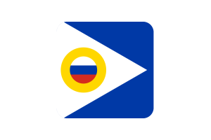 Chukotka Flag Square Rounded Shape flag