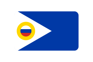 Chukotka Flag Rounded Rectangle Vector Illustration flag