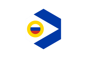 Chukotka Flag Hexagon Shape flag
