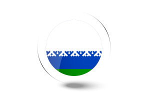 Nenets Flag Glossy Round Button flag