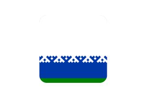 Nenets Flag Square Rounded Shape flag