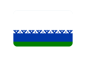 Nenets Flag Rounded Rectangle Vector Illustration flag