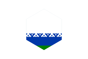 Nenets Flag Hexagon Shape flag