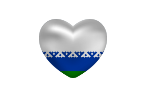 Love of Nenets Heart Shape flag