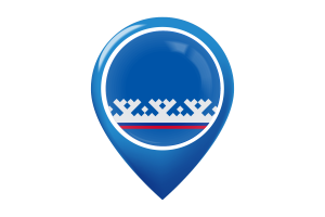 Yamalo-Nenets Flag Map Pin Icon flag