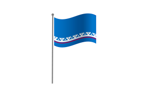 Waving Flag of Yamalo-Nenets flag
