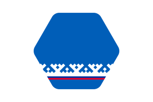Yamalo-Nenets Flag Illustration Hexagon Rounded Shape flag