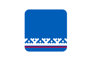 Yamalo-Nenets Flag Square Rounded Shape flag