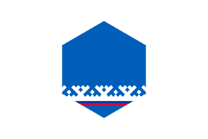 Yamalo-Nenets Flag Hexagon Shape flag