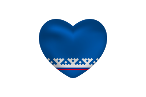 Love of Yamalo-Nenets Heart Shape flag