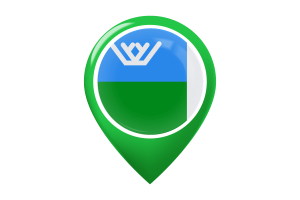 Khanty Mansi Flag Map Pin Icon flag