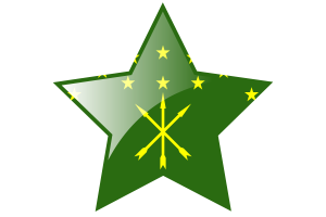 Adygea Flag Star Icon flag