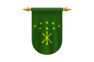 Adygea Flag Emblem Vector Images flag