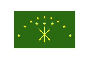 Adygea Flag Vector Illustration flag
